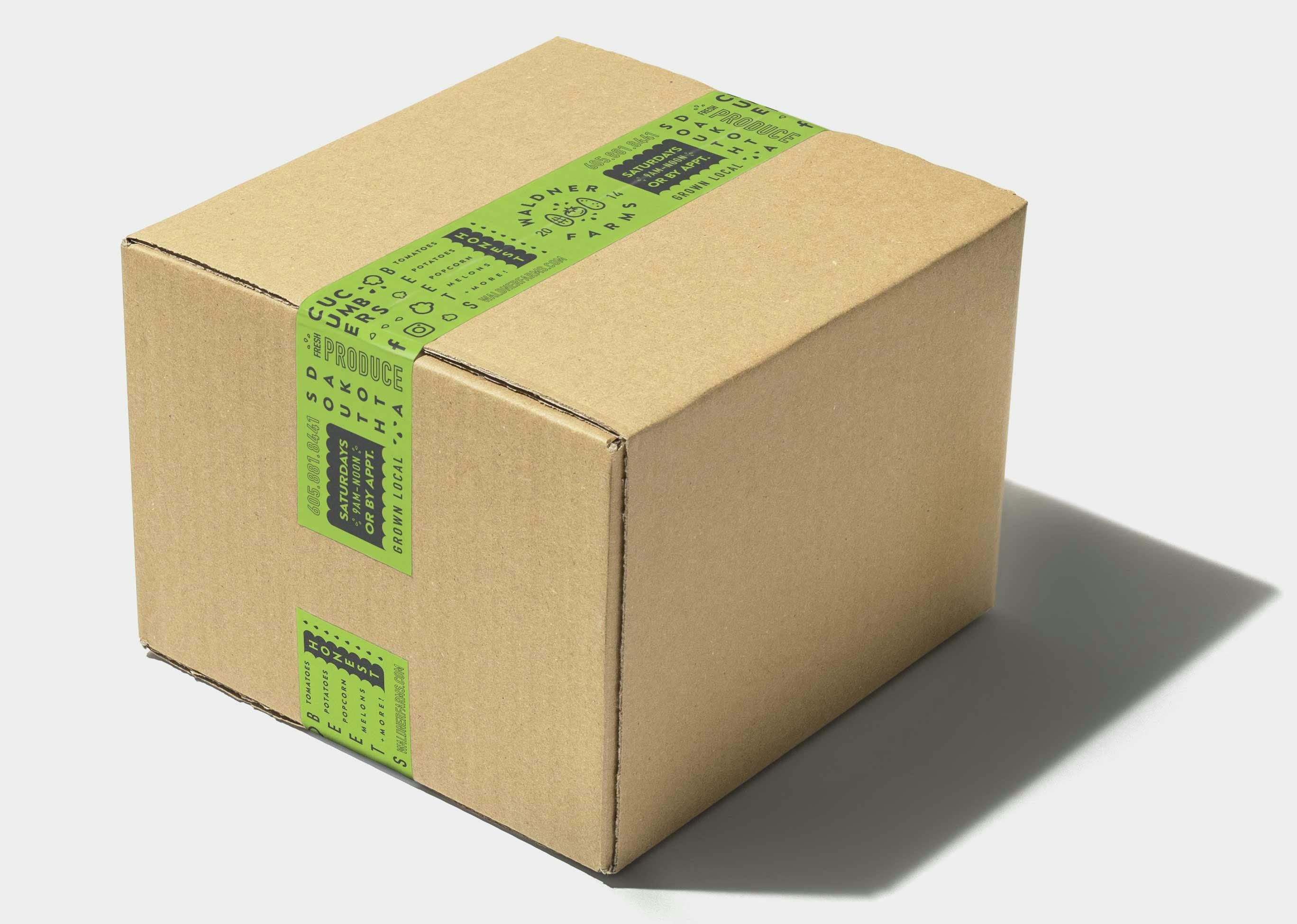 Waldner farms packaging tape box