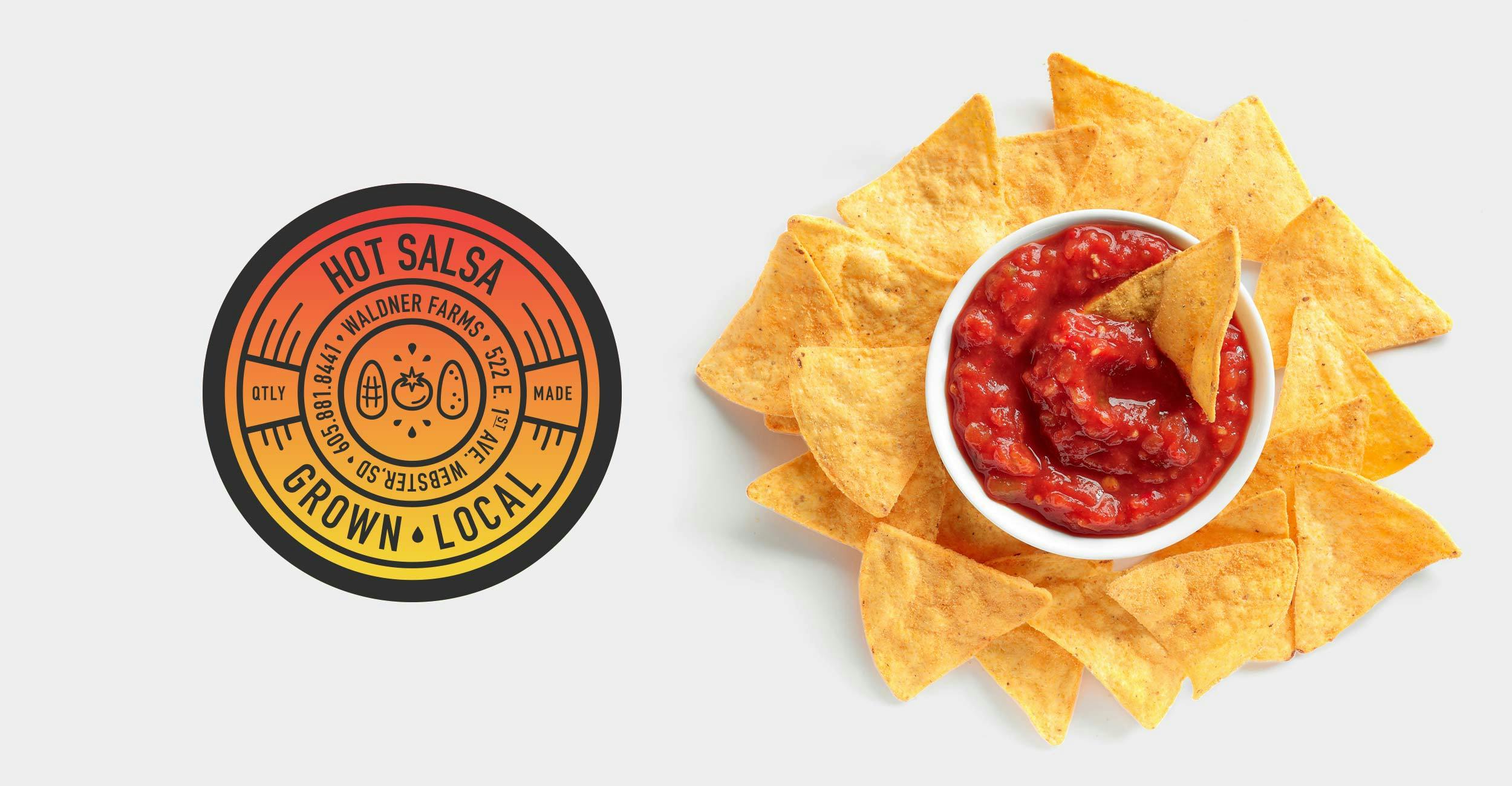 Waldner farms salsa label chips